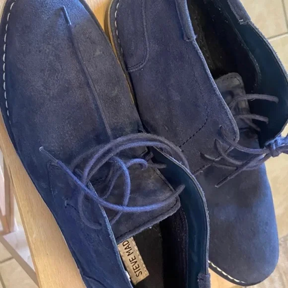 Steve Madden Hacksaw Chukka Boots Mens 12 Navy Suede Desert Classic Preppy Urban Steve Madden | Shoes | Steve Madden Hacksaw Navy Suede Lace  main image 4